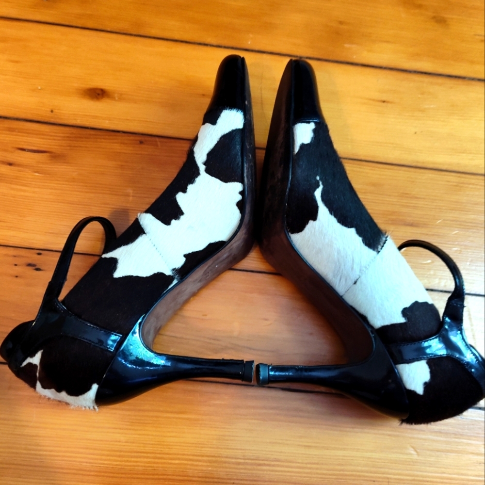 Donald J Pliner Couture pony hair heels with ankle strap - Picture 2 of 7